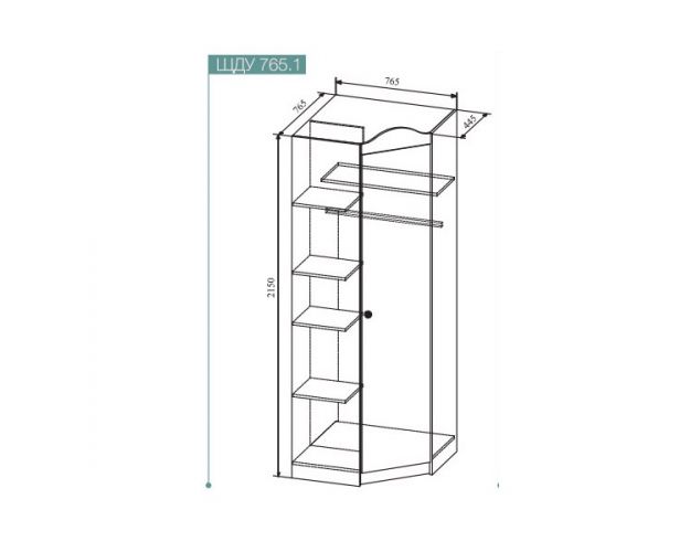 Угловой шкаф ШДУ 765.1 Kiki