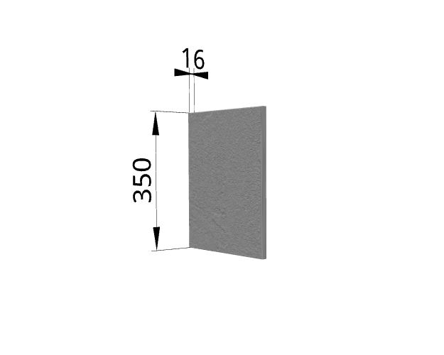 Панель торцевая (для шкафа горизонтального) ПГ Лофт (Штукатурка серая) в Новосибирске