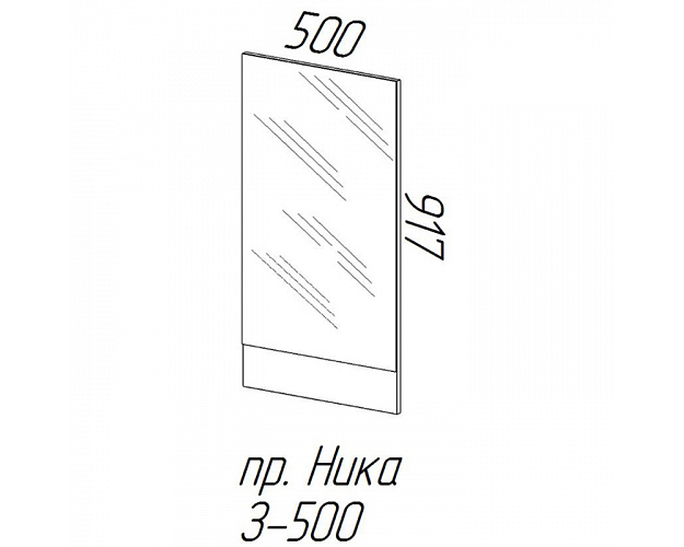 Зеркало Ника З500 ясень шимо темный