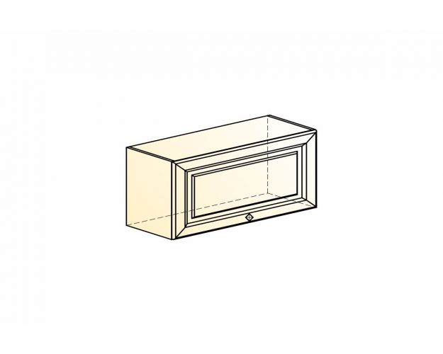 Мишель Шкаф навесной L800 Н360 (1 дв. гл.) (эмаль) (белый/белый)