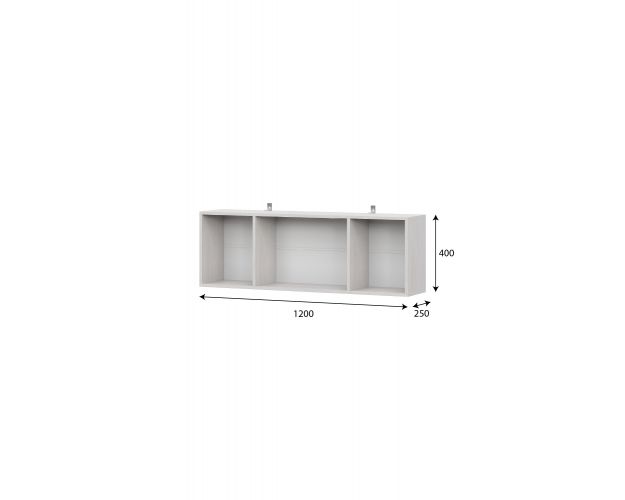 Модульная система "Гамма 20" Полка навесная (1200) Серия №4 Ясень Анкор светлый